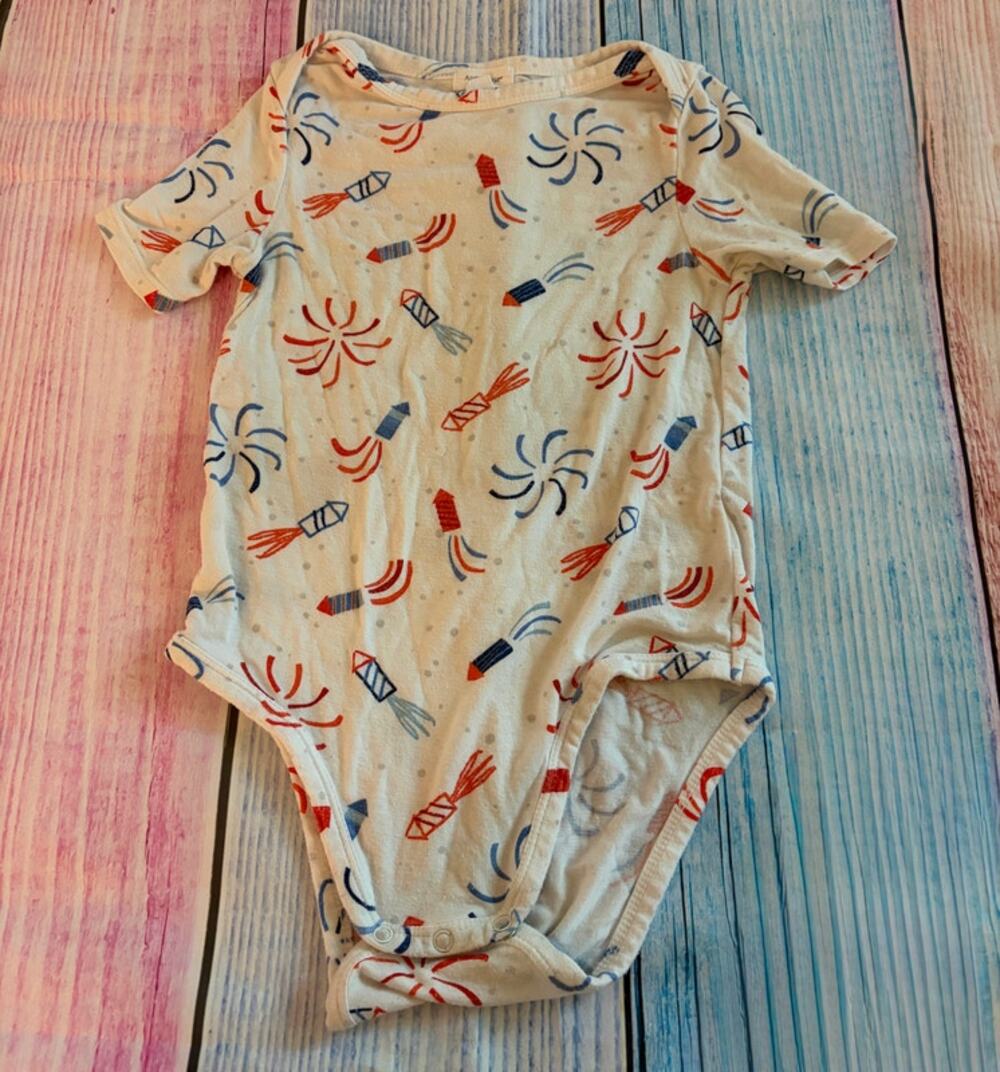 Angel Dear 4th of July Bodysuit 18-24 Months Bamboo